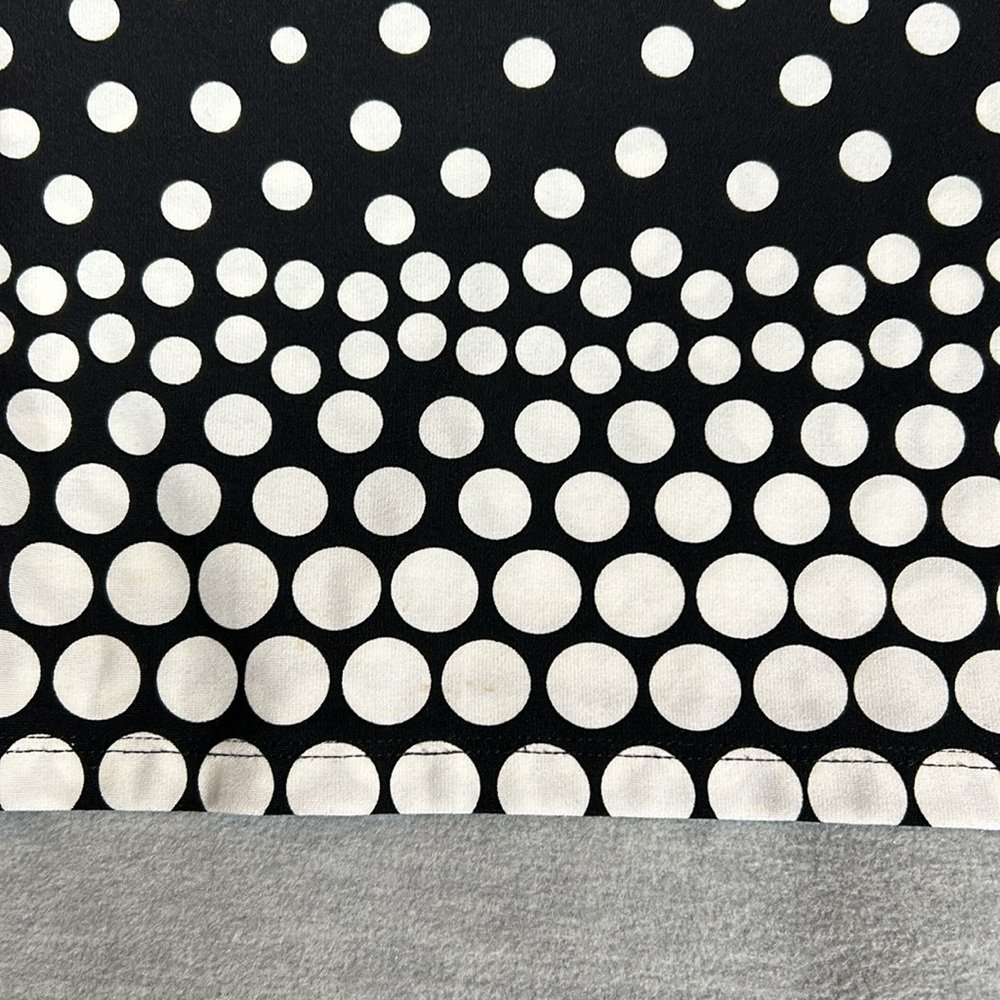 CATO Jersey Knit Polka Dot Extra Long Line Sleeveless Top with Cowl Style Front - Picture 9 of 13